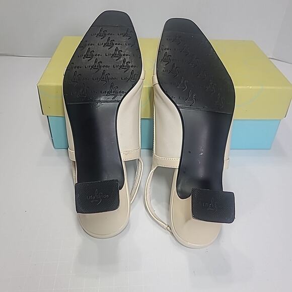 LifeStride Norma Deville Kitten-Heel Slingback Pumps Bone Women’s Size 7 - Picture 4 of 9